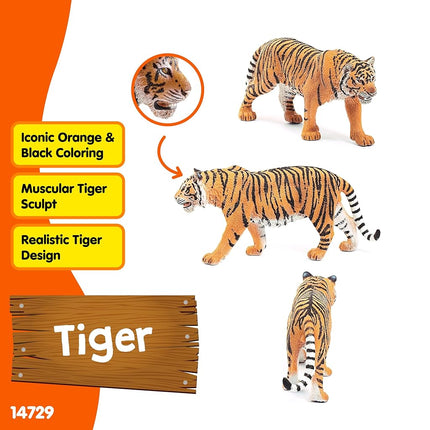 Schleich Wild Life - Realistic Tiger Figurine Toy - Kids Ages 3+ | 14729