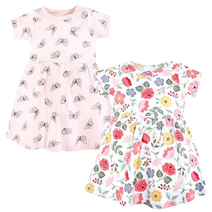 Vestidos de algodón para bebé niña Hudson Baby, Botánico moderno, 9-12 meses