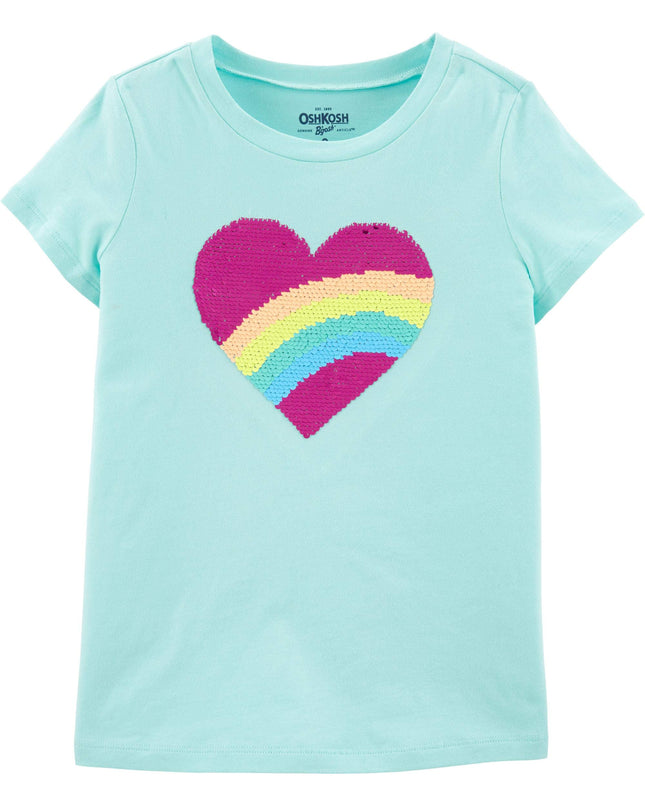 OSHKOSH B'GOSH Girls' Sequin Short-Sleeve T-Shirt,