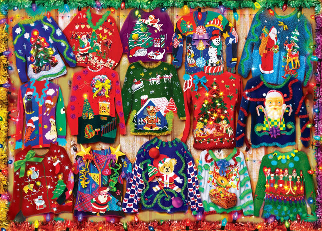MasterPieces 1000 Piece Jigsaw Puzzle for Adult, Family, Or Kids - Holiday Sweaters - 19.25" X 26.75" - Family Owned American Puzzle Company