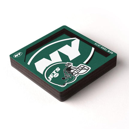 YouTheFan NFL New York Jets 3D Logo Series Magnets