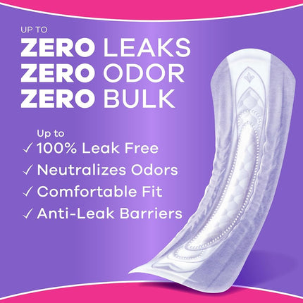 Always Discreet Adult Incontinence Pads for Women and Postpartum Pads, Extra Heavy Long, 112 CT, up to 100% Bladder Leak Protection