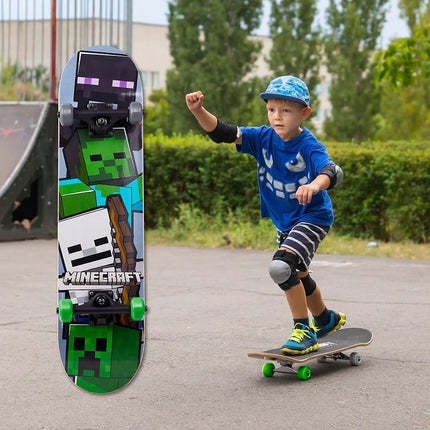 Sakar Mob 31 inch Skateboard, 9-ply Maple Deck Skate Board for Cruising, Carving, Tricks and Downhill