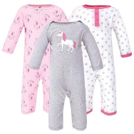 Hudson Baby Grenouillères en Coton pour Bébés Filles et Veste de Survêtement pour Tout-Petits, Licorne Rose, 3-6 Mois US, Licorne Rose, 3-6 Mois