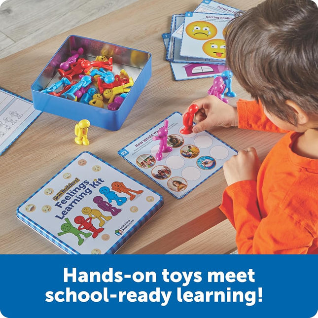 Learning Resources Skill Builders Feelings Learning Kit, Social Emotional Learning Activities, Social Skills Activities for Kids, Talking Flash Cards for Toddlers, Toddler Toy, Homeschool Supplies