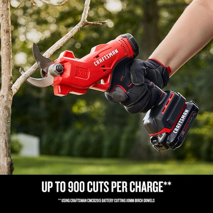 Sécateur électrique sans fil CRAFTSMAN 20 V MAX, batterie et chargeur inclus (CMCPR320C1)