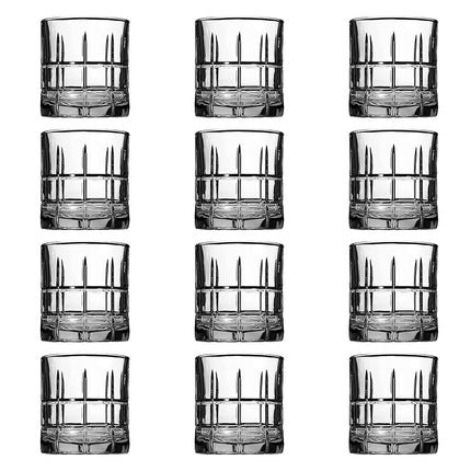 Anchor Hocking Manchester Rocks Old Fashioned Whiskey Glasses, 10.5 oz (Set of 12) - 68349