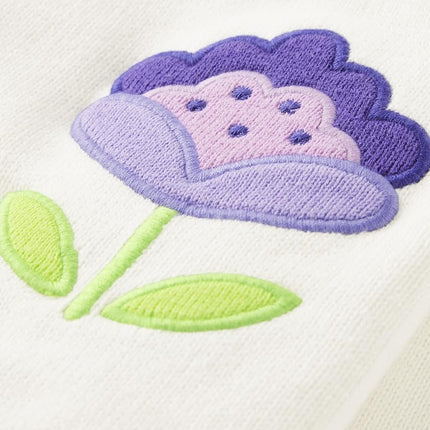 Gymboree Cárdigan de manga larga con botones para niñas y bebés, cola de conejo lavanda, 18-24 meses