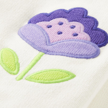 Gymboree,and Toddler Long Sleeve Cardigan Sweaters, Lavendar Flower, 12-18 Months