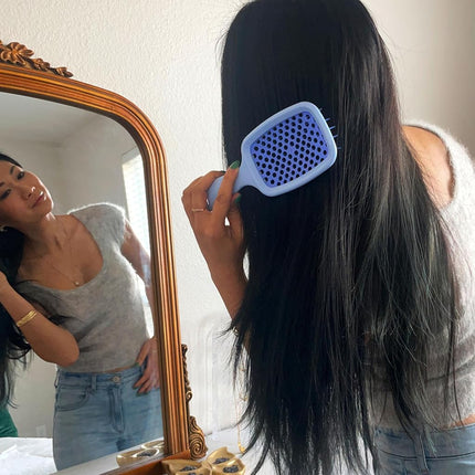 FHI HEAT UNbrush and UNbrush MINI Wet & Dry Vented Detangling Hair Brush, Periwinkle Light Blue