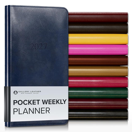 Gallery Leather Pocket Weekly Planner 2026-2027 Ac
