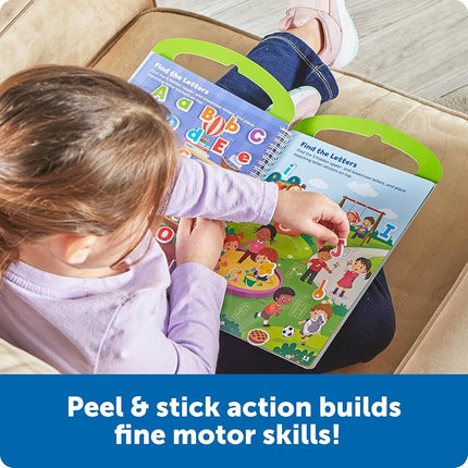 Learning Resources Skill Builders Smart Stickers Letters & Phonics, Alphabet Stickers, Reusable Sticker Book, Preschool Classroom Must Haves, Montessori busy books, Homeschool Learning, Ages 3+