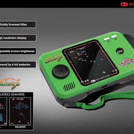Console de jeu r�tro Pocket Player PRO - Galaga - Atari - Ecran 7cm Haute R�solution
