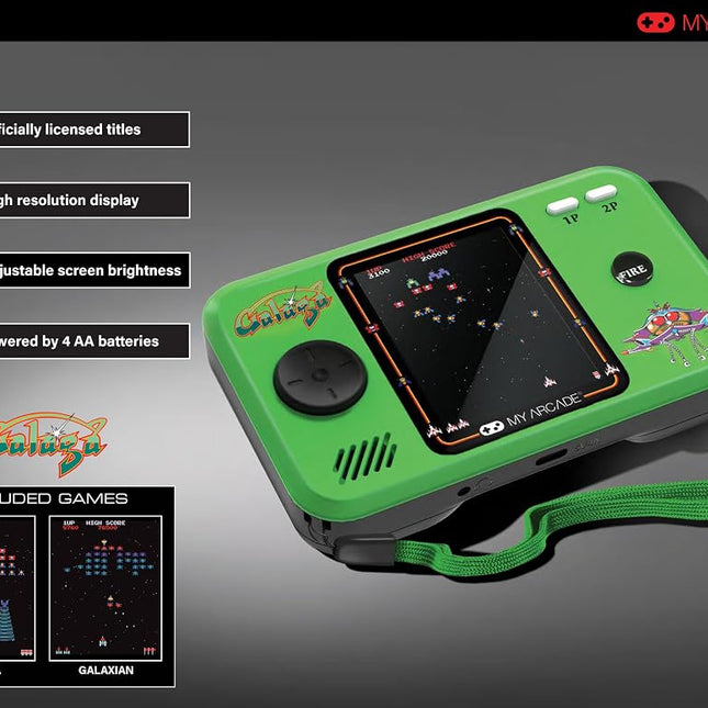 Console de jeu r�tro Pocket Player PRO - Galaga - Atari - Ecran 7cm Haute R�solution