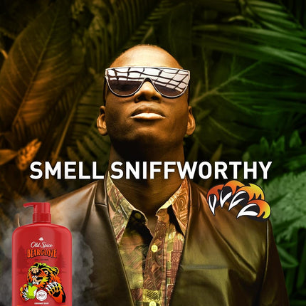 Old Spice Wild Bearglove Scent Body Wash for Men, 30.0 Fluid Ounce (Pack of 4)