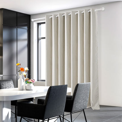 Deconovo Blackout Curtains - Thermal Insulated, Noise-Reducing Window Drapes for Bedroom, Living Room -2 Panels, Beige, 52W x 84L