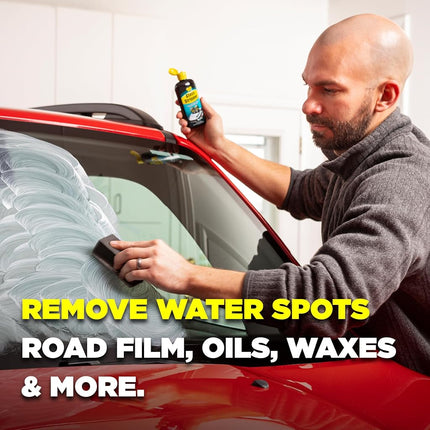 Invisible Glass 91411 3.38-Ounce Glass Stripper Water Spot Remover Kit Eliminates Coatings, Waxes, Oils and More to Polish and Restore Automotive Glass , white