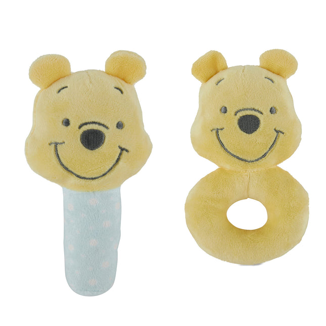 Disney Winnie The Pooh Assorted Plush Lovie Rattle