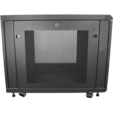 StarTech 12U 19in Enclosed 4-Post Server Cabinet, 29in Deep, 450kg/992lb