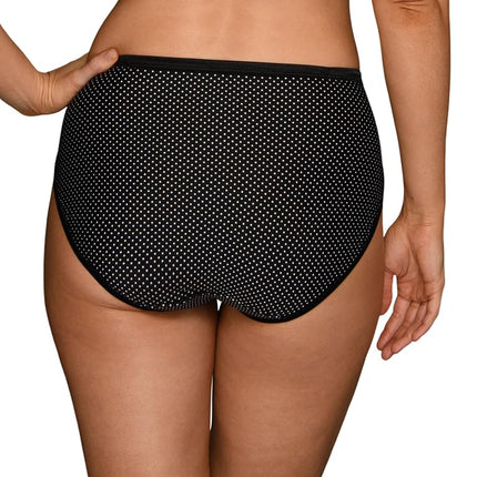 Vanity Fair Women's Illumination Hi Cut Panty 13108 Briefs, Premiere Dot Print, X-Large / 8