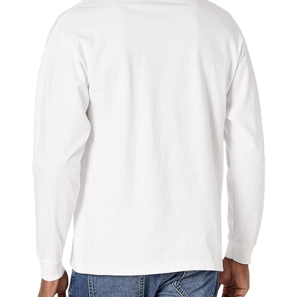 Hanes Men's Beefy Long Sleeve Shirt, White, L