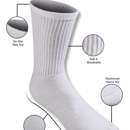 Dickies Mens 's Crew-socks, White (6 Pairs), 6-12 UK