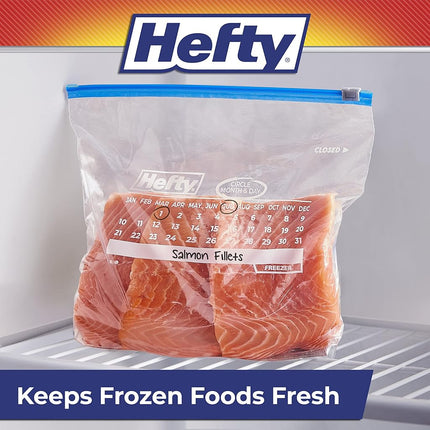 Hefty Slider Freezer Calendar Bags, Gallon Size, 100 Count