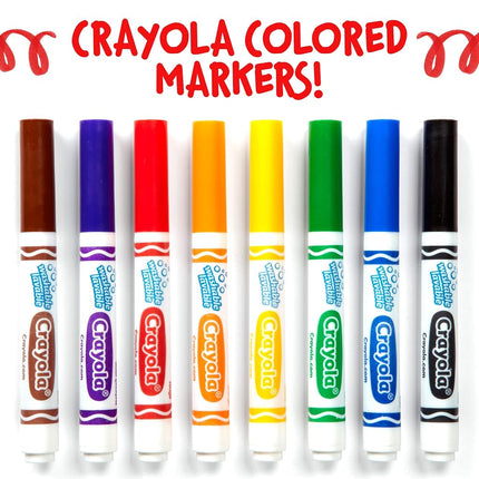 Crayola Orange Washable Markers, Broad Line Markers, 12 Count