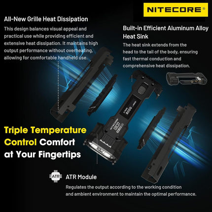 Nitecore EDC37 8000 Lumen Tactical EDC Flashlight with Retractable Keychain