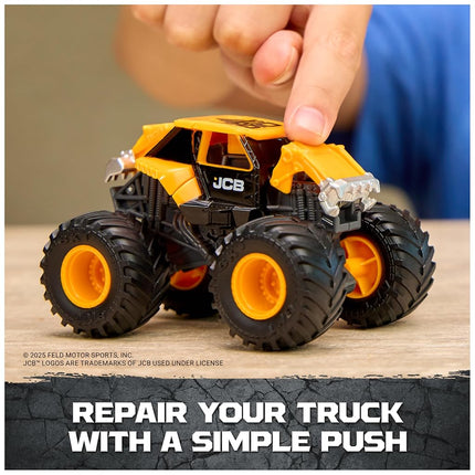 Monster Jam Smash & Bash SmashBot Playset with Launcher, Exclusive 1:64 Scale Monster Truck, 15-Inch Repairable Robot, Kids Toys for Boy and Girls Age 3 and up
