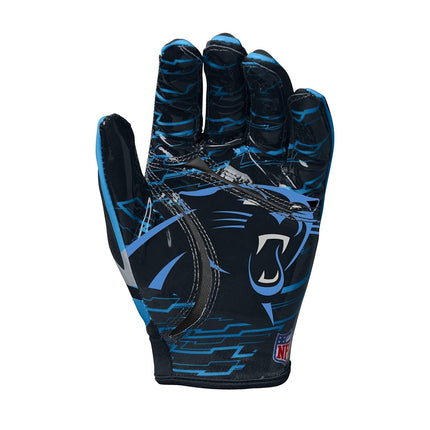 Guantes de fútbol americano Wilson NFL Stretch Fit - Carolina-Juvenil (WTF9327CA)