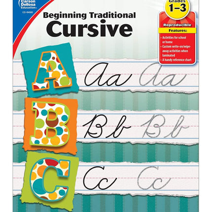 Beginning Traditional Cursive, Grades 1 - 3 [Paperback] Carson Dellosa Education