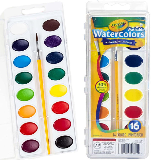 Crayola Washable Watercolors, 16 Count