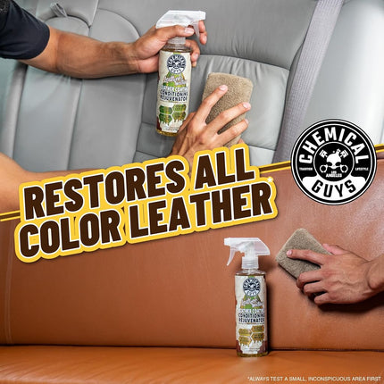 Chemical Guys Leather Nectar Conditioning Rejuvenator – Deep Moisturising Treatment for Dry Leather – Restores Soft Supple Feel on Furniture, Car Interiors, Apparel and More – 473 ml