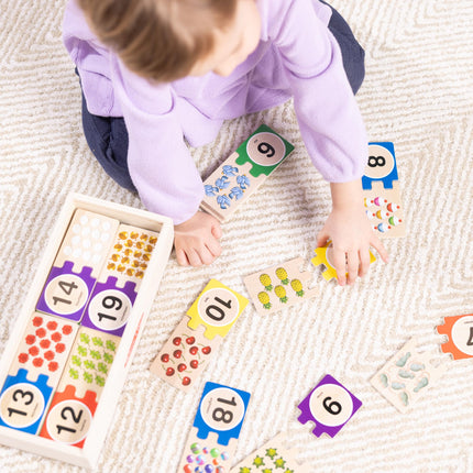Melissa & Doug Self-Correcting Wooden Number Puzzles With Storage Box (40 pcs) Numbers Learning Puzzle for Kids Ages 4+