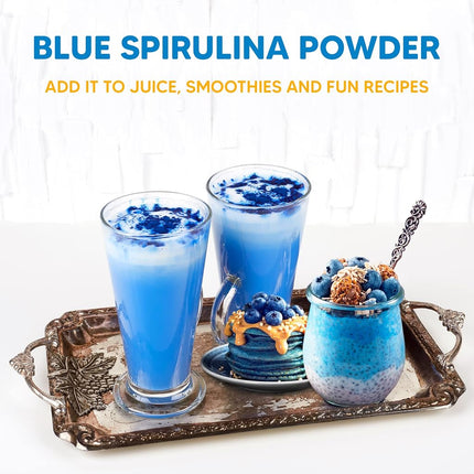 Yogi Super Foods Blue Spirulina Powder Made from Blue-Green Algae Extract - Superfood Plant, Rich Source of Protein, for Immune Support, Energy, Natural Food Coloring for Baking - 5 Ounce Bag