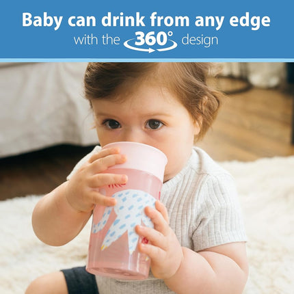 Dr. Brown's Milestones Cheers360 Cup, Pink & Red, 10 oz, 2 PK