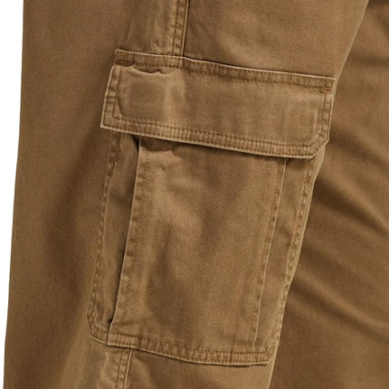 Wrangler Authentics Men's Relaxed Fit Stretch Cargo Pant, Kangaroo, 42W x 30L
