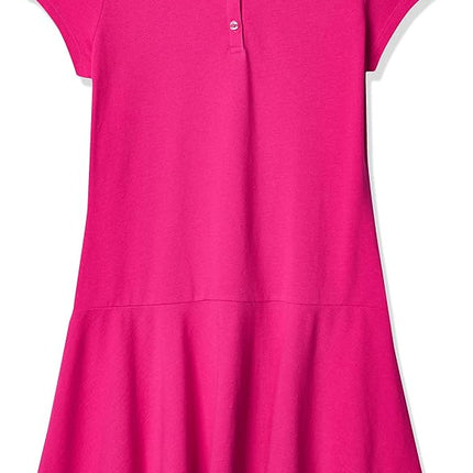 The Children's Place Vestido Polo de Piqué de Manga Corta para Niñas, Rosa Aurora, 5-6 Años