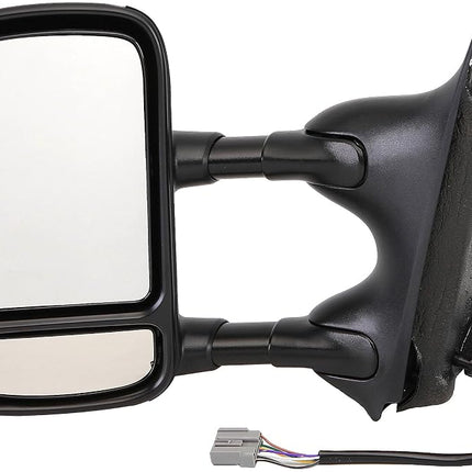 Dorman 955-1126 Espejo retrovisor exterior eléctrico del lado del conductor - Calefactado/Plegable con señal compatible con modelos selectos de Ford, cromado