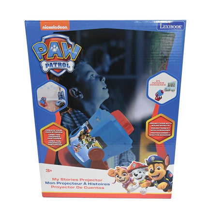 LEXiBOOK Paw Patrol - My Stories Brought to Light - Story Projector with Sounds, Timer and Booklet, Blue/red