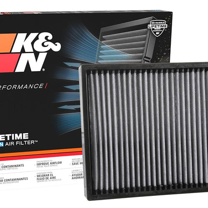 K&N Cabin Air filter compatible with Ford Mustang 2.3/3.7/5.0GT & Shelby Mustang 5.2 2015- (VF2053), White