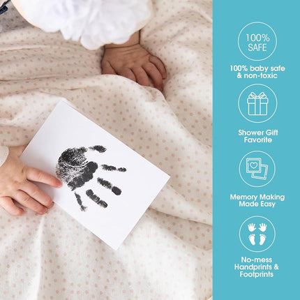 Pearhead 4-Pack Clean-Touch Ink Pad Kit, Mess-Free Inkless Hand and Footprint, Baby Foot Printing or Cat and Dog Paw Print, Suitable for Babies and Pets