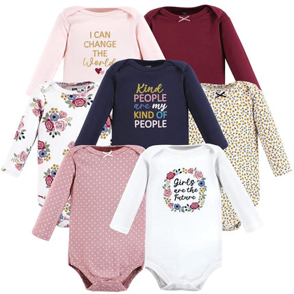 Hudson Baby Bébés unisexe en coton à manches longues Bodys, Girls World, Nouveau-né