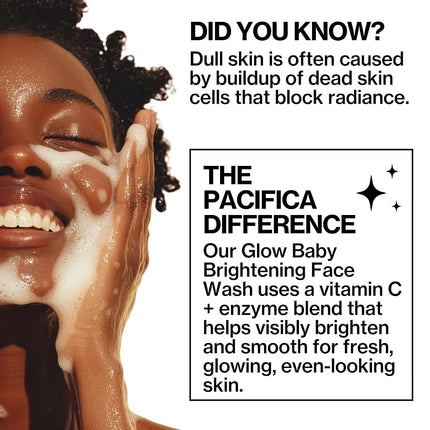 PACIFICA Glow Baby Brightening Face Wash for Women 5 oz Face Wash, Orange