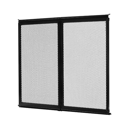 VEVOR RV Screen Door Protector, 22.5 x 20 inch Door Grille, Easy to Install and Disassemble, Reinforced Breathable Protective Mesh, Aluminum Alloy Camper RV Entry Protector for Pet Protection, Black