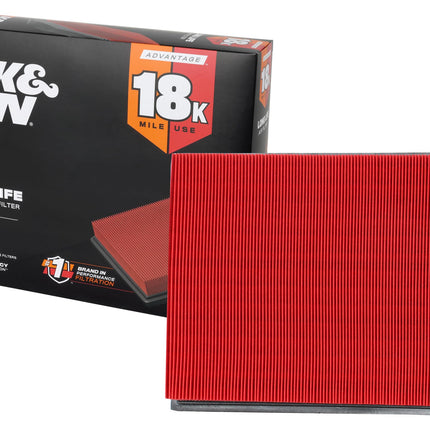 K&N Engine Air Filter: Long Life 18,000 Mile Repla