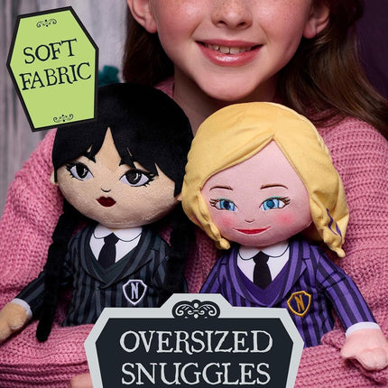 Wednesday Large 15.5-inch Plush Doll, Kids Toys for Ages 3 Up, Gifts and Presents