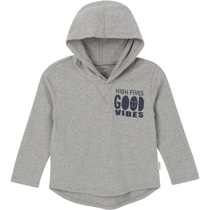 Gerber Boys' Toddler Boys' 3-Piece Top, Hooded Top and Jogger Set, Indigo, 5T
