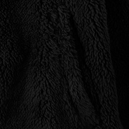 The Children's Place Girls' Cozy Sherpa Full-Zip Jacket, Black, Black, Medium